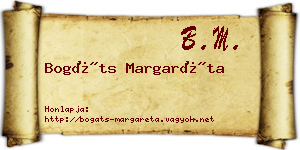 Bogáts Margaréta névjegykártya